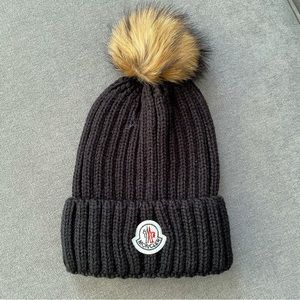 Moncler Pom Pom Beanie in Black